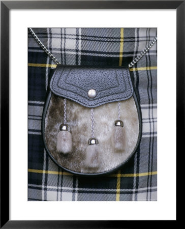 Sporran And Gay Gordon Tartan, Scotland, United Kingdom by Brigitte Bott Pricing Limited Edition Print image