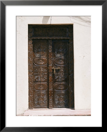 Carved Wooden Door, Old Town, Mombasa, Kenya, East Africa, Africa by Philip Craven Pricing Limited Edition Print image