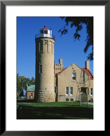 Old Mackinac Point Lighthouse, Mackinaw City, Michigan, Usa by Michael Snell Pricing Limited Edition Print image
