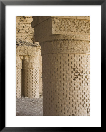 Carved Stucco Decoration On Column, Dating From 9Th Century, Balkh by Jane Sweeney Pricing Limited Edition Print image