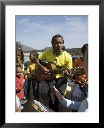 Musical Event At Local School In The Volcanic Caldera, Fogo (Fire), Cape Verde Islands, Africa by R H Productions Pricing Limited Edition Print image