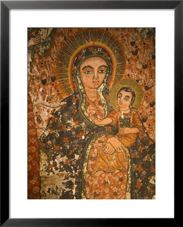 Early 12Th Century Frescoes In Bet Maryam, St. Mary's Church, Lalibela, Ethiopia, Africa by Gavin Hellier Pricing Limited Edition Print image