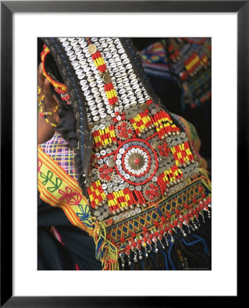 Close-Up Of A Woman's Headdress, Kalash Ku'pa, Joshi (Spring Festival), Bumburet Valley, Pakistan by Upperhall Ltd Pricing Limited Edition Print image