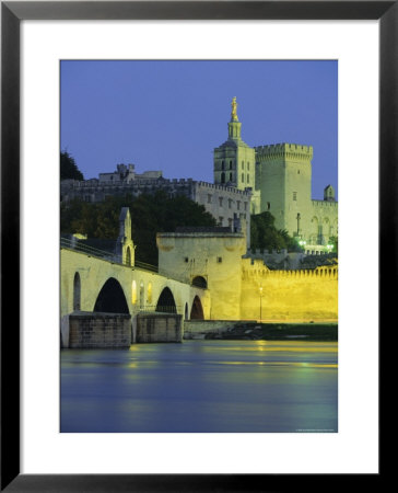 Palais Des Papes (Papal Palace) And River Rhone, Avignon, Vaucluse, Provence, France, Europe by John Miller Pricing Limited Edition Print image