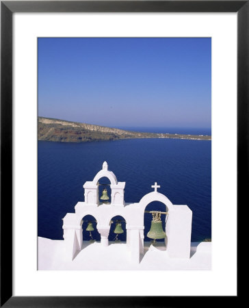 Bell Tower On Christian Church, Oia (Ia), Santorini (Thira), Aegean Sea, Greece by Sergio Pitamitz Pricing Limited Edition Print image