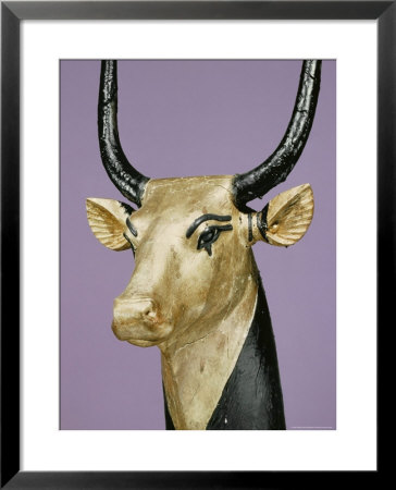 Gilded And Stuccoed Wooden Head Of The Sacred Cow, Thebes, Egypt by Robert Harding Pricing Limited Edition Print image