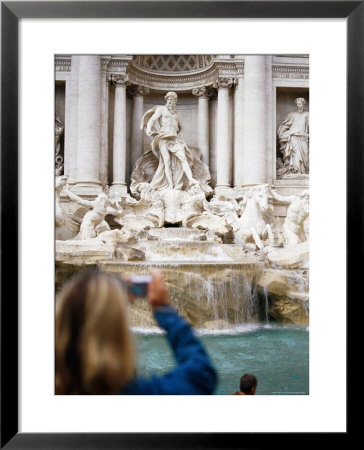 Woman Taking Photo Of Trevi Fountain, Rome, Lazio, Italy by Philip & Karen Smith Pricing Limited Edition Print image