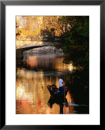 Boat On Canal, Tubingen, Baden-Wurttemberg, Germany by Thomas Winz Pricing Limited Edition Print image