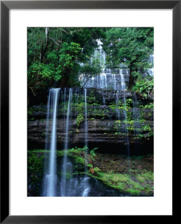 Water Spilling Over Rocks At Russell Falls, Mt. Field National Park, Australia by John Banagan Pricing Limited Edition Print image