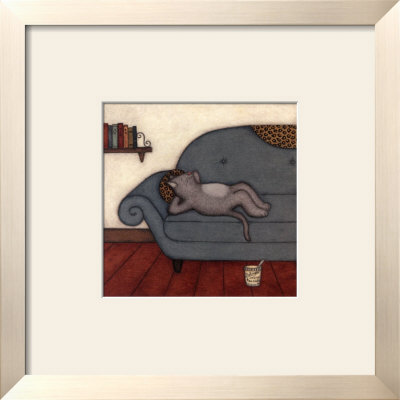 Lounging Cat by Helga Sermat Pricing Limited Edition Print image