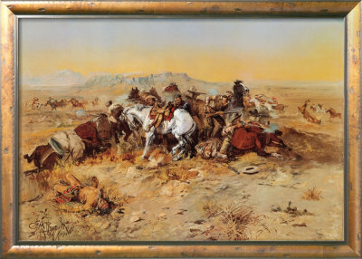 Desperate Stand by Charles Marion Russell Pricing Limited Edition Print image
