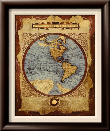 Vintage Global Map I by Mary Elizabeth Pricing Limited Edition Print image