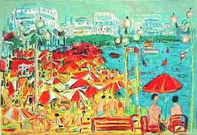 Plage De Cannes by Andre Cottavoz Pricing Limited Edition Print image