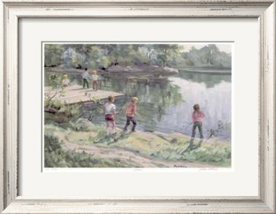 Fishin` by Joyce Kellock Pricing Limited Edition Print image