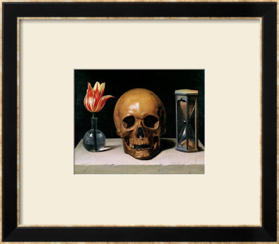 Vanitas Still Life With A Tulip, Skull And Hour-Glass by Philippe De Champaigne Pricing Limited Edition Print image