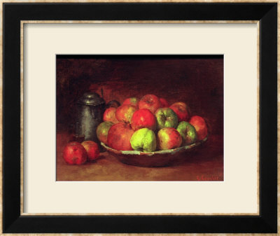 Still Life With Apples And A Pomegranate, 1871-72 by Gustave Courbet Pricing Limited Edition Print image