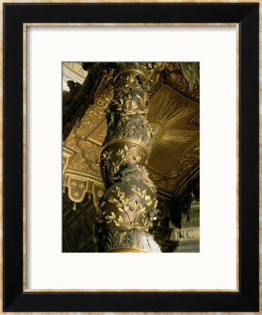Barley Sugar Column From The Baldacchino With Laurel Leaves And Putti Chasing Bees, 1633 by Giovanni Lorenzo Bernini Pricing Limited Edition Print image