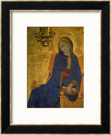 Annunciation, Detail Of The Virgin by Simone Martini Pricing Limited Edition Print image