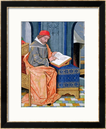 Matthaeus Platearius Writing The Book Of Simple Medicines, Circa 1470 by Robinet Testard Pricing Limited Edition Print image