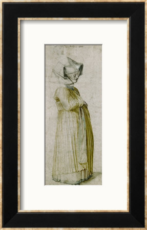 Study Of A Female Costume, Colored Drawing by Albrecht Dürer Pricing Limited Edition Print image