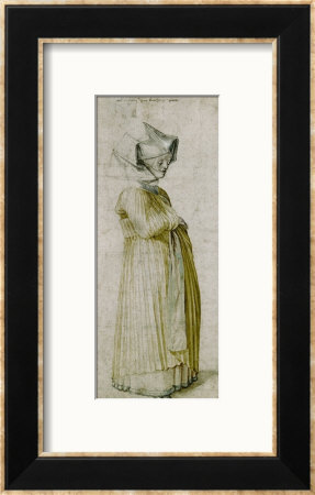 Study Of A Female Costume, Colored Drawing by Albrecht Durer Pricing Limited Edition Print image
