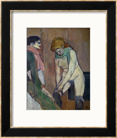 Woman Pulling On Her Stockings, 1894 by Henri De Toulouse-Lautrec Pricing Limited Edition Print image
