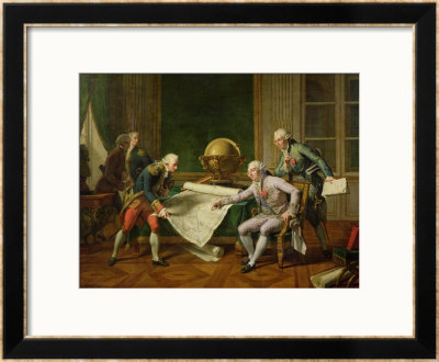 Louis Xvi (1754-93) Giving Instructions To La Perouse, 29Th June 1785, 1817 by Nicolas Andre Monsiau Pricing Limited Edition Print image
