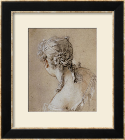 Head Of A Woman Seen From Behind, Circa 1740 by Francois Boucher Pricing Limited Edition Print image