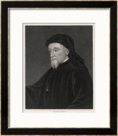 Geoffrey Chaucer English Poet Writer Of The Canterbury Tales by J. Thomson Pricing Limited Edition Print image
