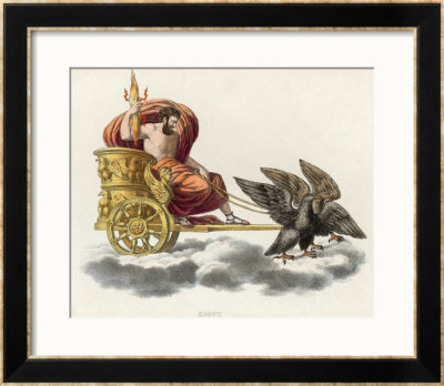 Zeus Carrying A Handful Of Thunderbolts In His Golden Chariot Drawn By Eagles by P. Palagi Pricing Limited Edition Print image