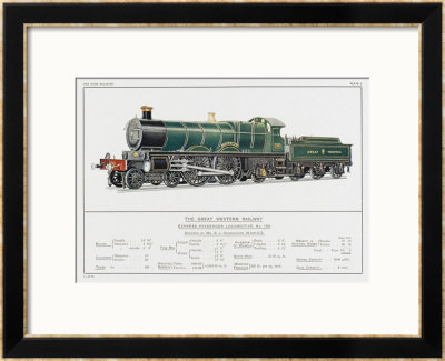 Great Western Railway Express Loco No 190 Waverley by W.J. Stokoe Pricing Limited Edition Print image