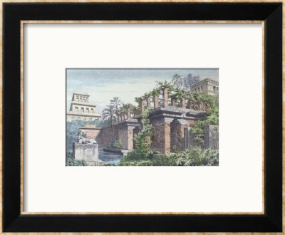 The Hanging Gardens Of Babylon, From A Series Of The Seven Wonders Of The World by Ferdinand Knab Pricing Limited Edition Print image