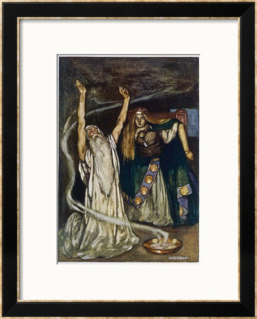The Druid Warns Maeve About Cuchulain by Stephen Reid Pricing Limited Edition Print image