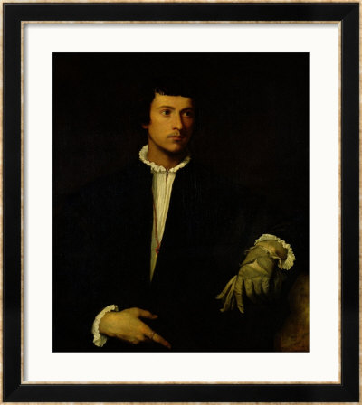 The Man With A Glove, Circa 1520 by Titian (Tiziano Vecelli) Pricing Limited Edition Print image