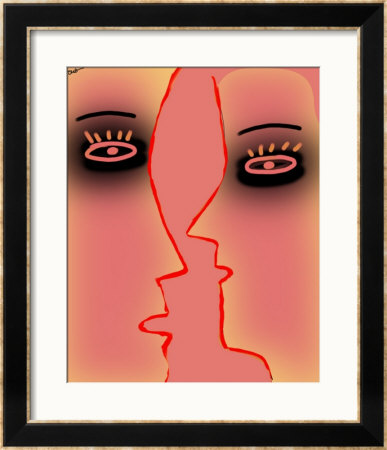 Black Eye-Pink Face by Diana Ong Pricing Limited Edition Print image