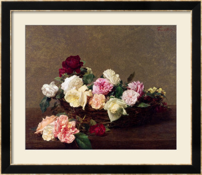 A Basket Of Roses, 1890 by Henri Fantin-Latour Pricing Limited Edition Print image