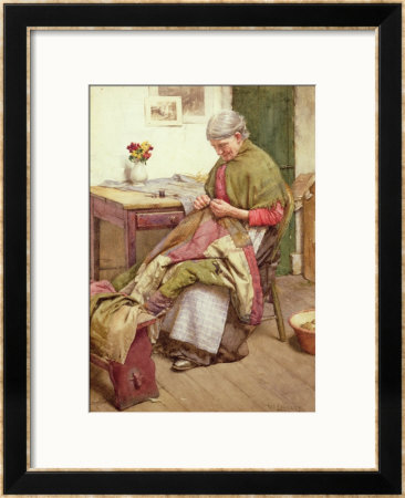 The Old Quilt by Walter Langley Pricing Limited Edition Print image