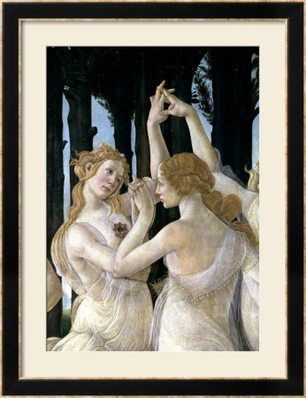 Primavera: Detail Of Two Of The Three Graces by Sandro Botticelli Pricing Limited Edition Print image