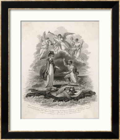 Britannia Receives Neptunes's Trident Symbolising Britain's Sovereignty Of The The Sea by Charles Warren Pricing Limited Edition Print image