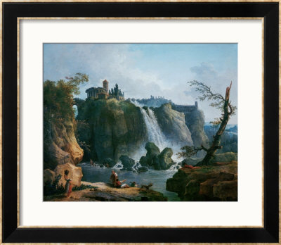 La Cascade De Tivoli, The Waterfall At Tivoli by Hubert Robert Pricing Limited Edition Print image