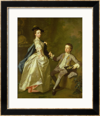 The Hon. Rachel Hamilton And Her Brother, The Hon. Charles Hamilton, 1740 by Allan Ramsay Pricing Limited Edition Print image