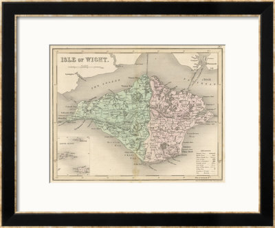 Map Of The Isle Of Wight by James Archer Pricing Limited Edition Print image