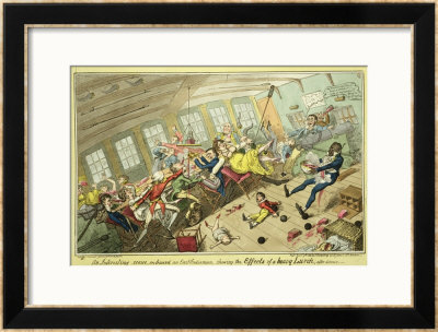 An Interesting Scene On Board An East-Indiaman, Showing The Effects Of A Heavy Lunch by George Cruikshank Pricing Limited Edition Print image