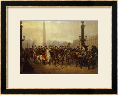Napoleon With Staff In Place De La Concorde Paris by Victor Philippe Auguste De Joncquieres Pricing Limited Edition Print image