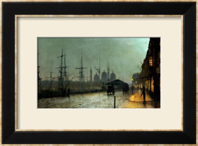 Humber Dockside, Hull by John Atkinson Grimshaw Pricing Limited Edition Print image
