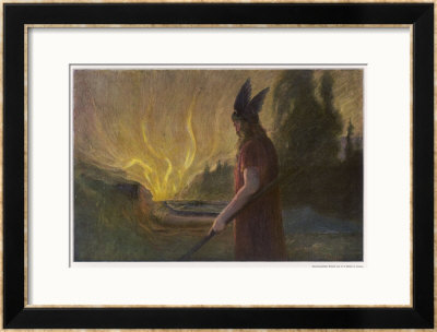 Wotans Abschied Wotan's Farewell To Brunnhilde by Hermann Hendrich Pricing Limited Edition Print image
