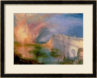 The Burning Of The Houses Of Parliament, 16Th October 1834, Circa 1835 by William Turner Pricing Limited Edition Print image