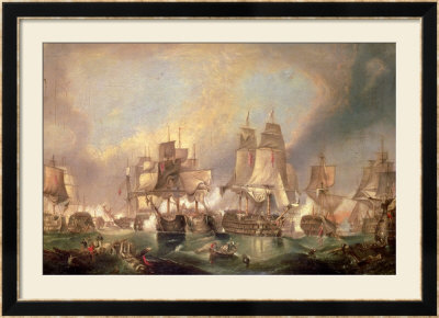 The Battle Of Trafalgar In 1805 by William Clarkson Stanfield Pricing Limited Edition Print image