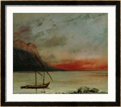 Sunset On Lake Geneva, 1874 by Gustave Courbet Pricing Limited Edition Print image