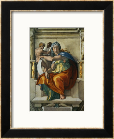 The Sistine Chapel; Ceiling Frescos After Restoration, The Delphic Sibyl by Michelangelo Buonarroti Pricing Limited Edition Print image